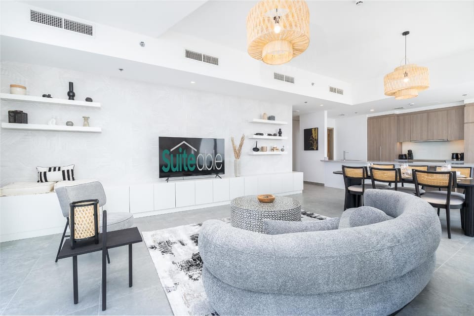 Urban tropic 3 bedroom apartment with full sea view by Suiteable Interiors Apartment in Dubai