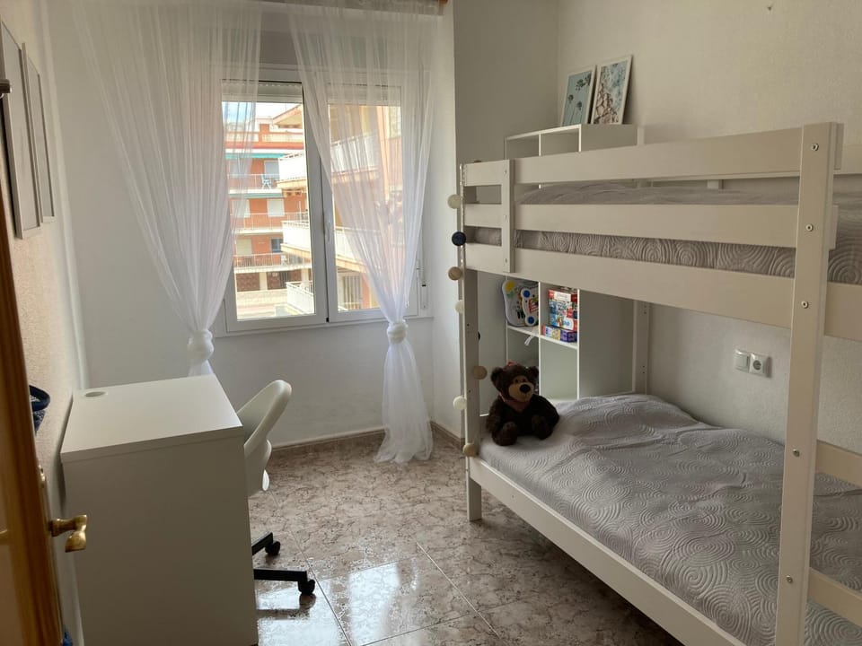 Photo of the whole room, bunk bed