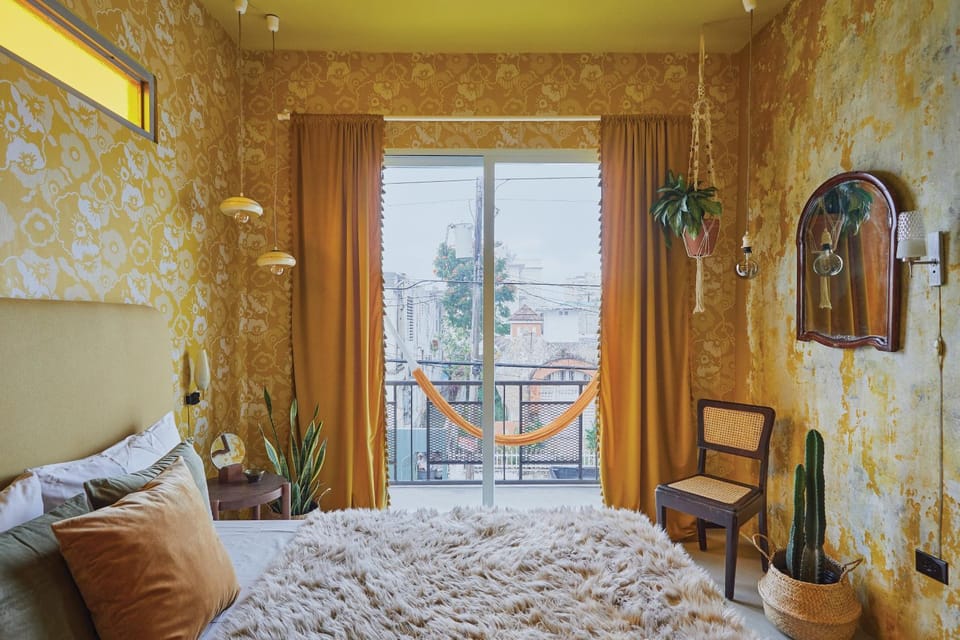 Bed, View (from property/room), Balcony/Terrace, Photo of the whole room, Bedroom