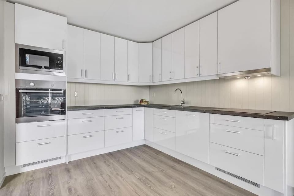 Kitchen or kitchenette, dishwasher, oven