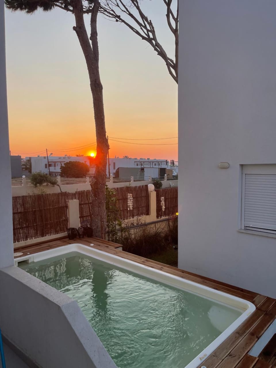 Pool view, Swimming pool, Sunset