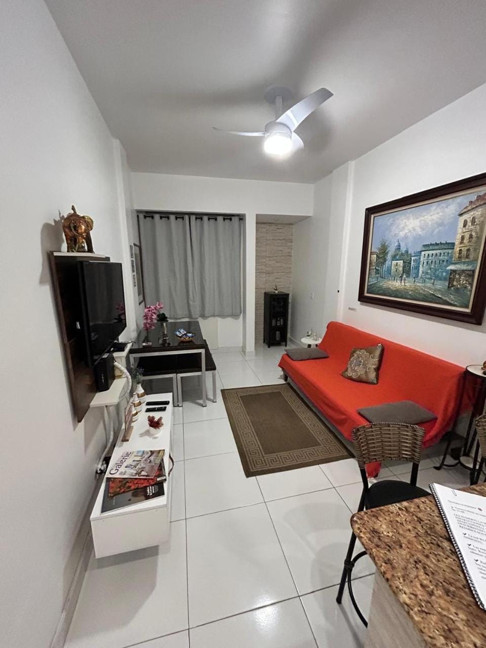 Living room, fireplace