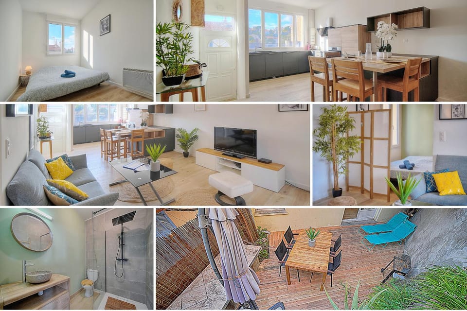 Patio, Bathroom, Kitchen or kitchenette, Living room, Dining area