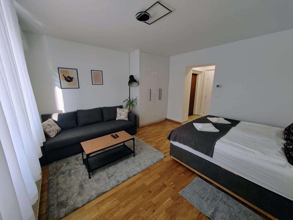 Bed, Living room, Photo of the whole room