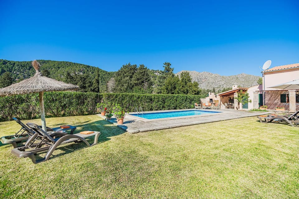 Swimming pool, sunbed