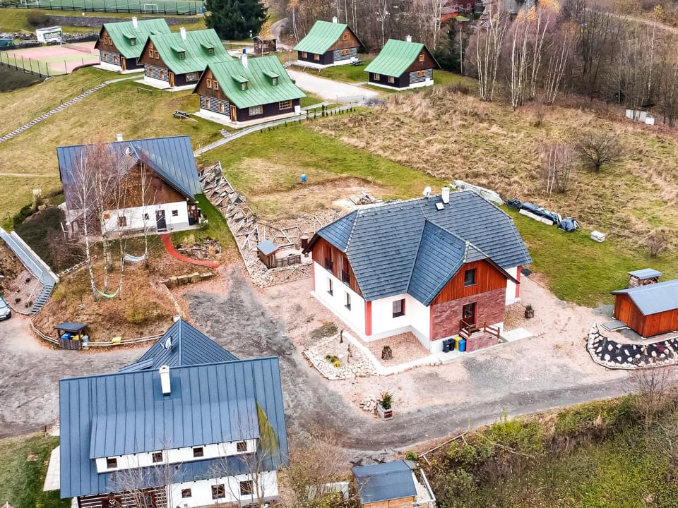 Property building, Neighbourhood, Natural landscape, Bird's eye view