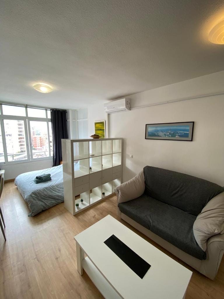 Bed, Living room, Photo of the whole room, Seating area, Bedroom
