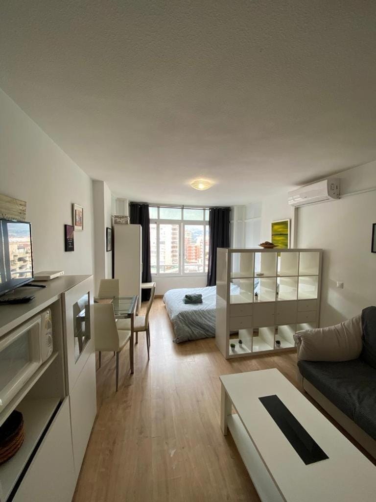 Bed, Living room, Seating area, Dining area, Bedroom