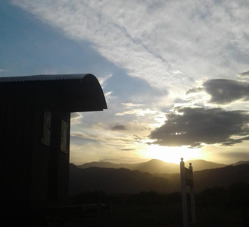 Natural landscape, Mountain view, Sunset
