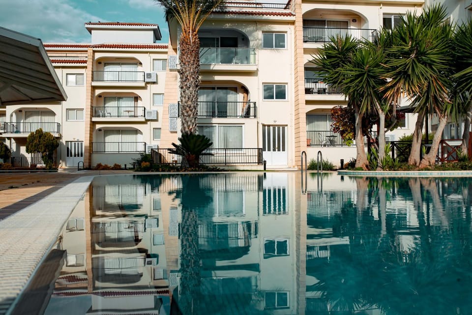 Property building, Pool view, Swimming pool