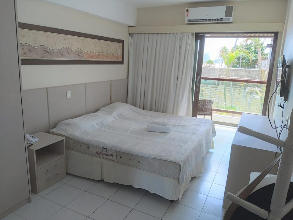 Bed, Photo of the whole room, Bedroom, towels, air conditioner
