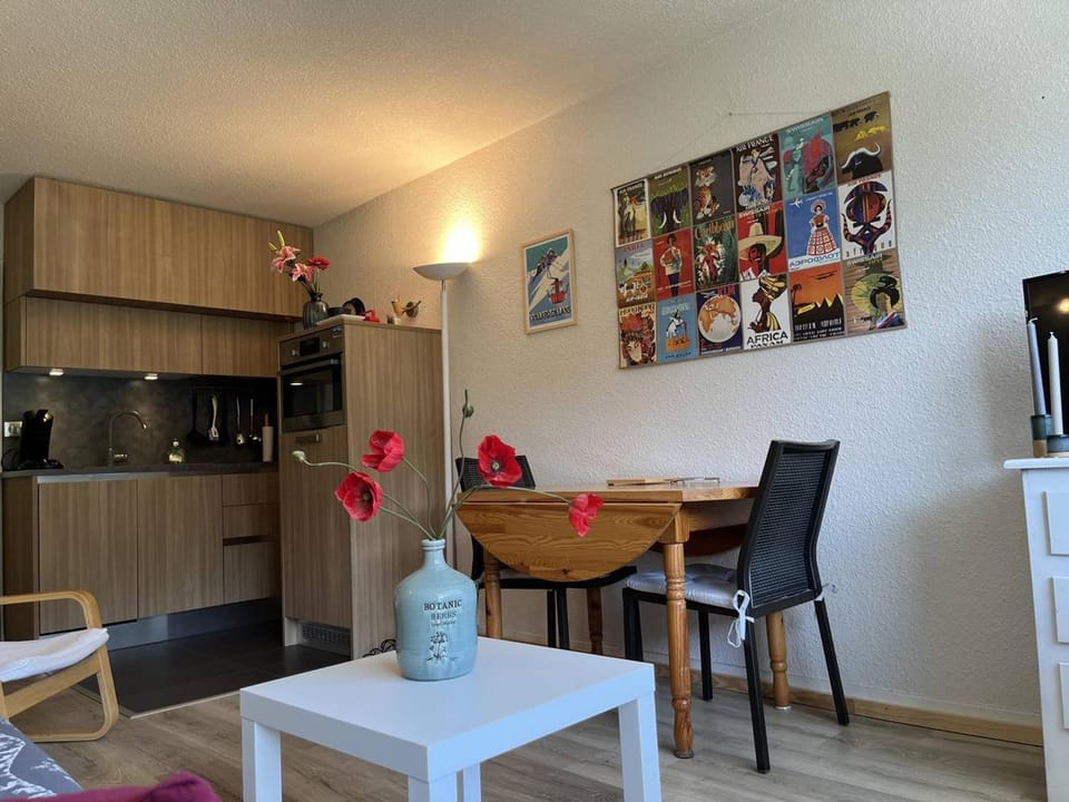 Studio confortable, idéal pour 4, avec balcon, proche pistes et centre bourg ! - FR-1-548-35 Apartment in Provence-Alpes-Côte d'Azur
