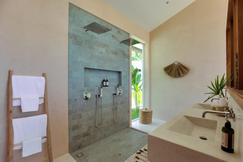 Shower, Natural landscape, Bathroom, towels