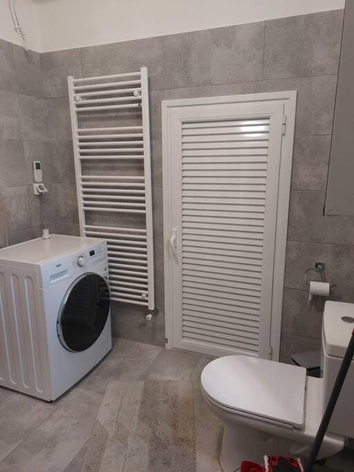 Toilet, washing machine, dryer