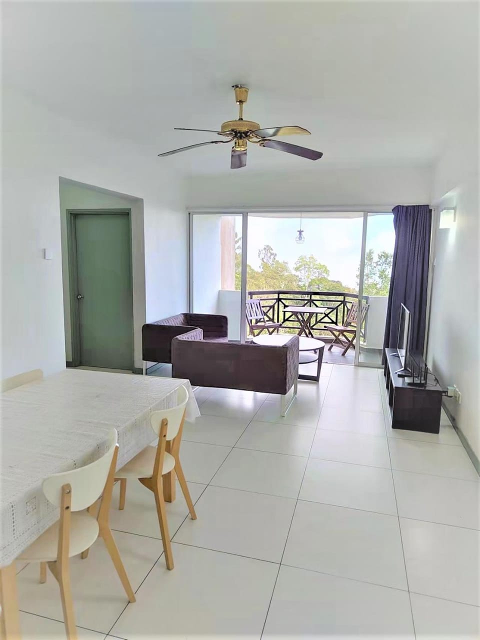 View (from property/room), Living room, Dining area, fireplace