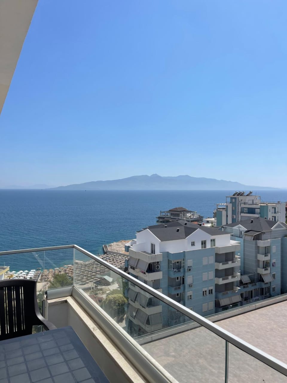 View (from property/room), Balcony/Terrace, Beach, City view, Sea view