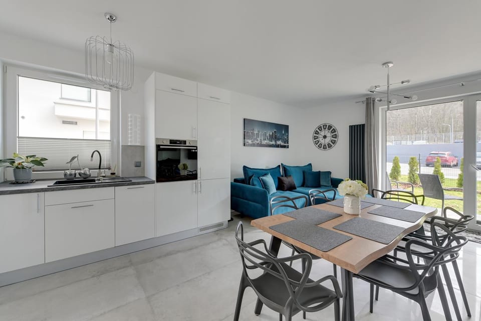 Kitchen or kitchenette, Living room, Seating area, Dining area, minibar, stove