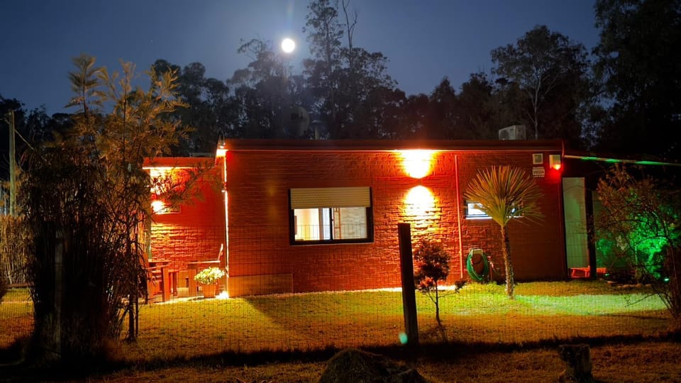 Property building, Night, Garden, Garden view