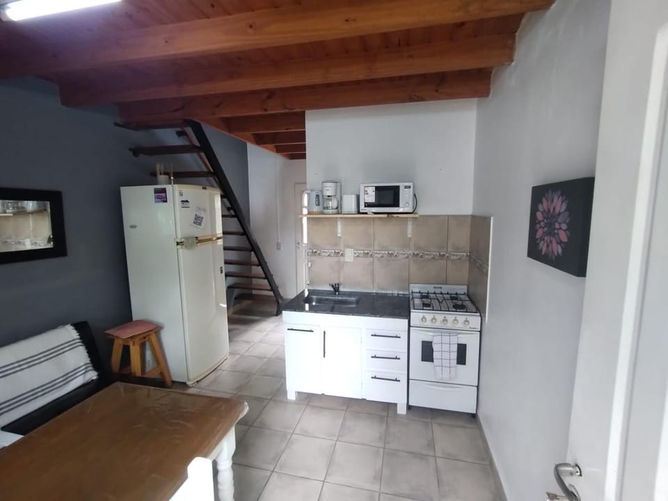 Kitchen or kitchenette, stove, toaster