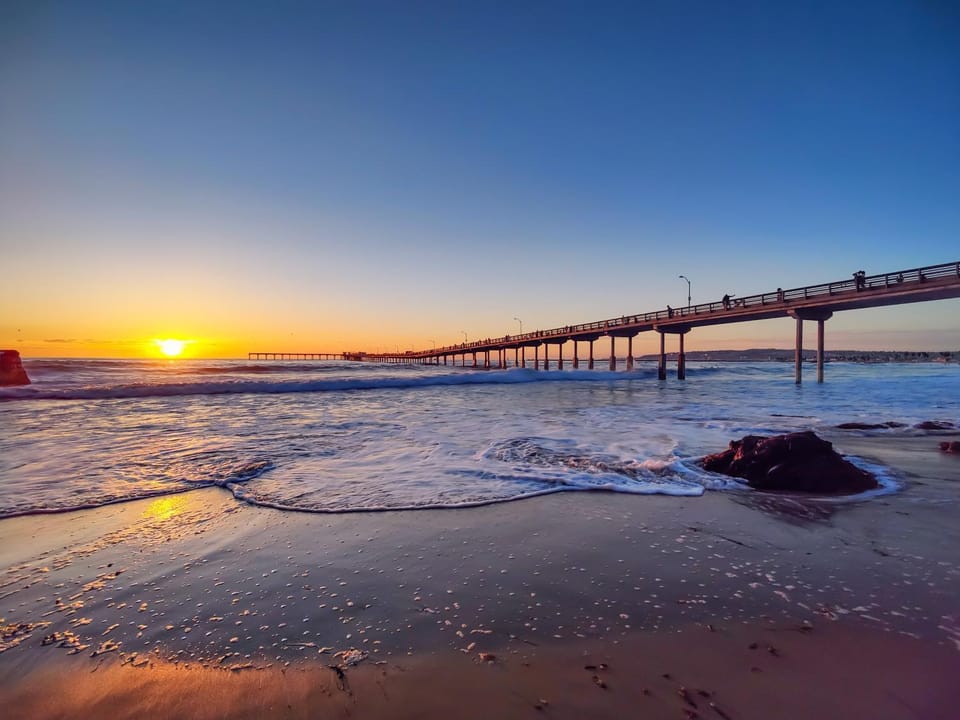 Nearby landmark, Beach, Sunset