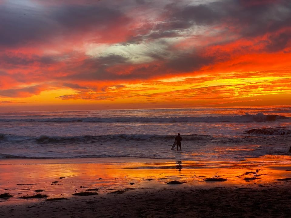 Nearby landmark, Beach, Sunset