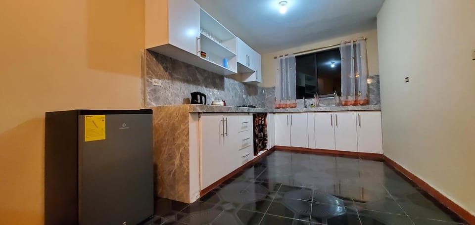 Kitchen or kitchenette, oven