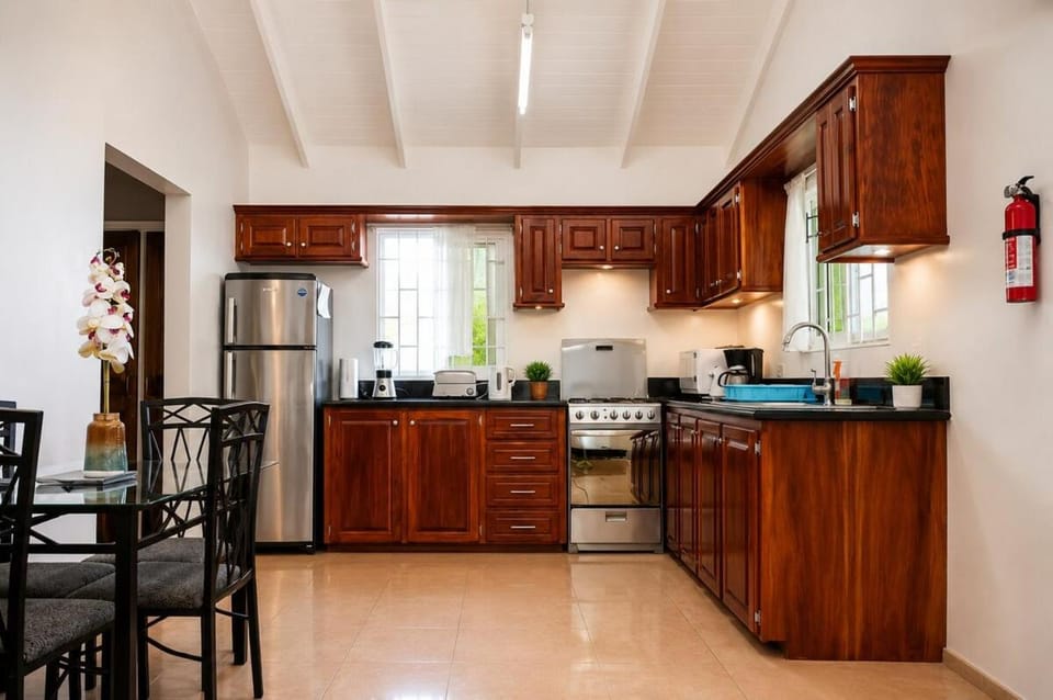 Kitchen or kitchenette, Dining area, oven, stove, toaster