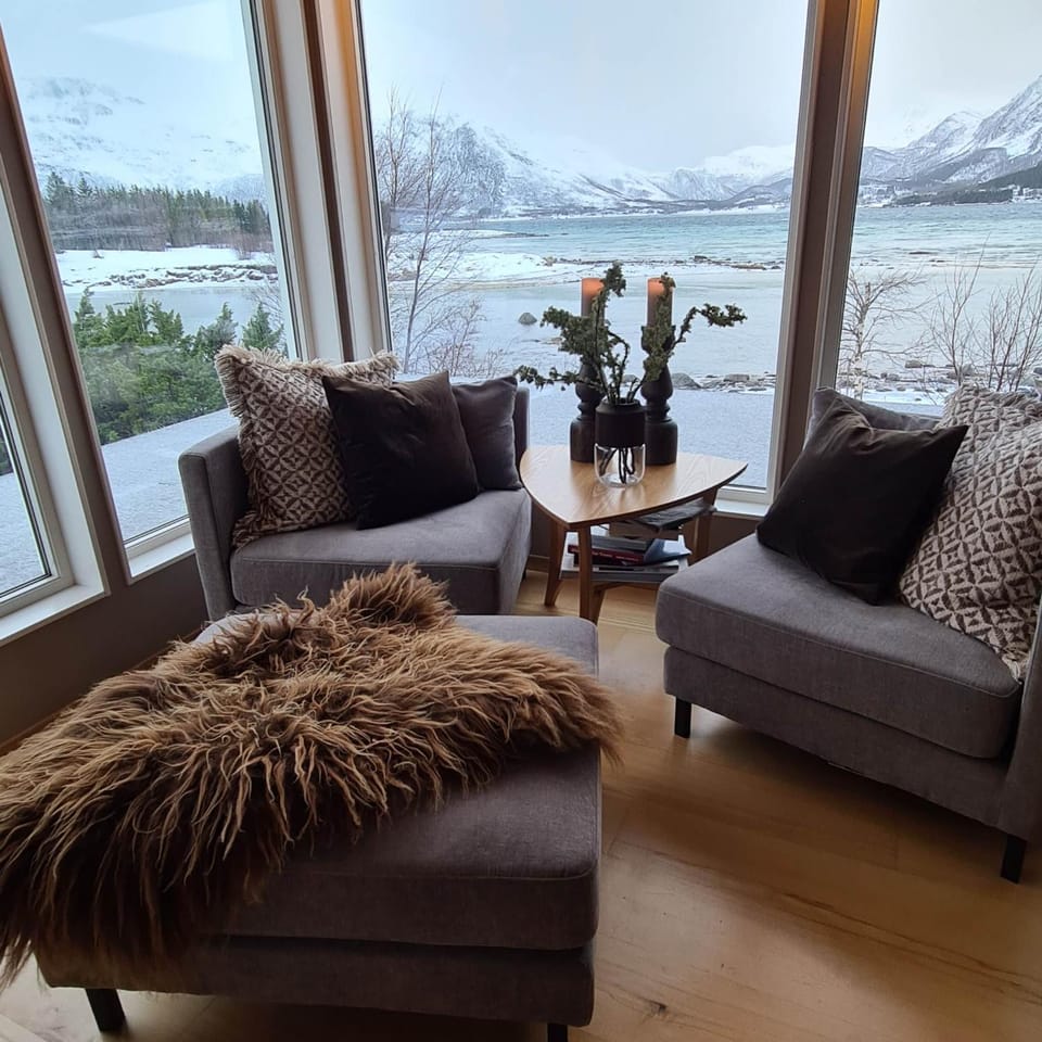 Natural landscape, Living room, Seating area, Mountain view, River view, Sea view