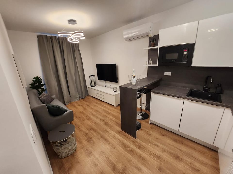 Living room, kitchen