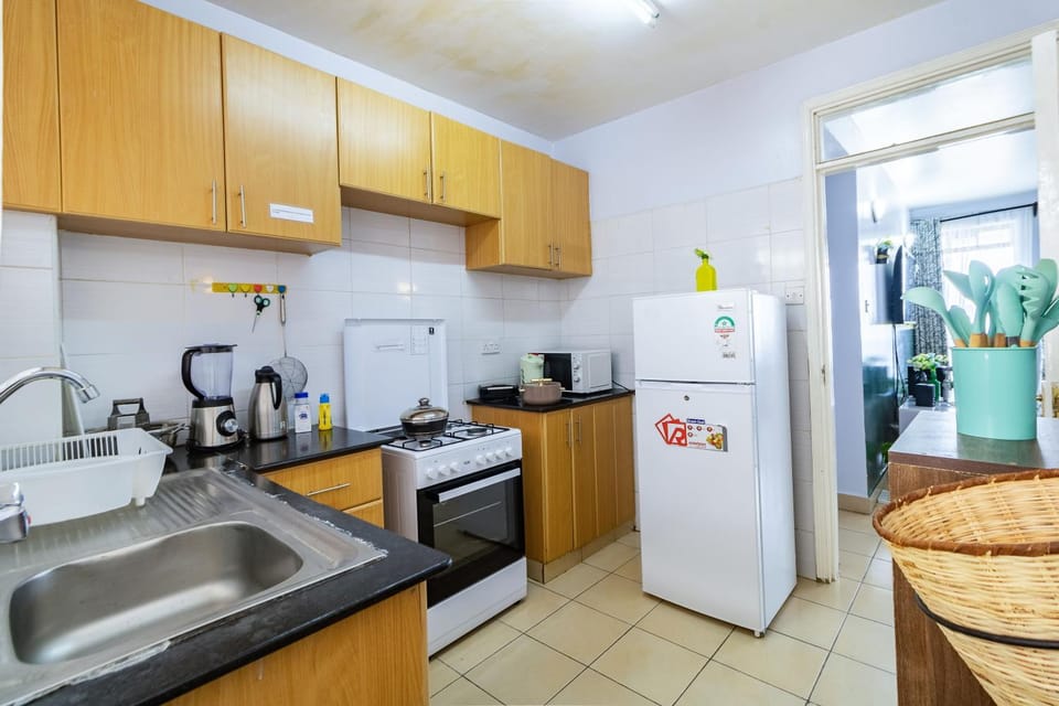 Kitchen or kitchenette, oven, toaster
