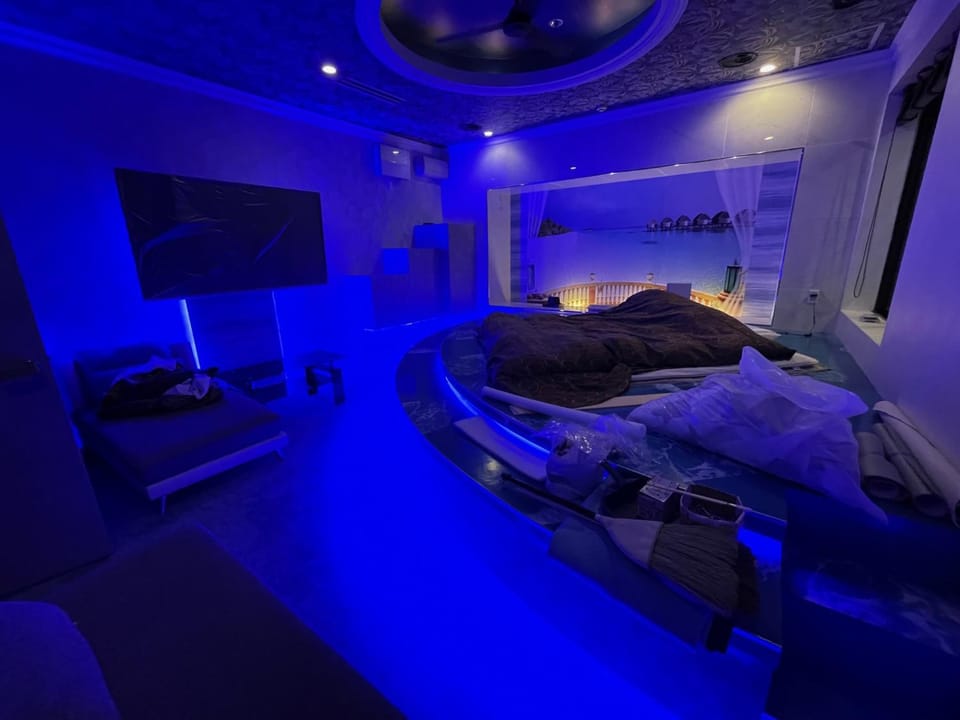 Communal lounge/ TV room, Bed, TV and multimedia, Living room, Photo of the whole room, Bedroom