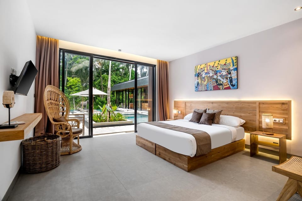 Bed, TV and multimedia, View (from property/room), Photo of the whole room, Bedroom, internet, air conditioner