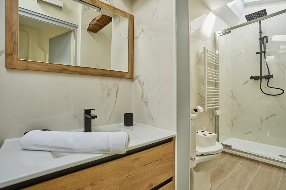 Shower, Toilet, Bathroom, towels