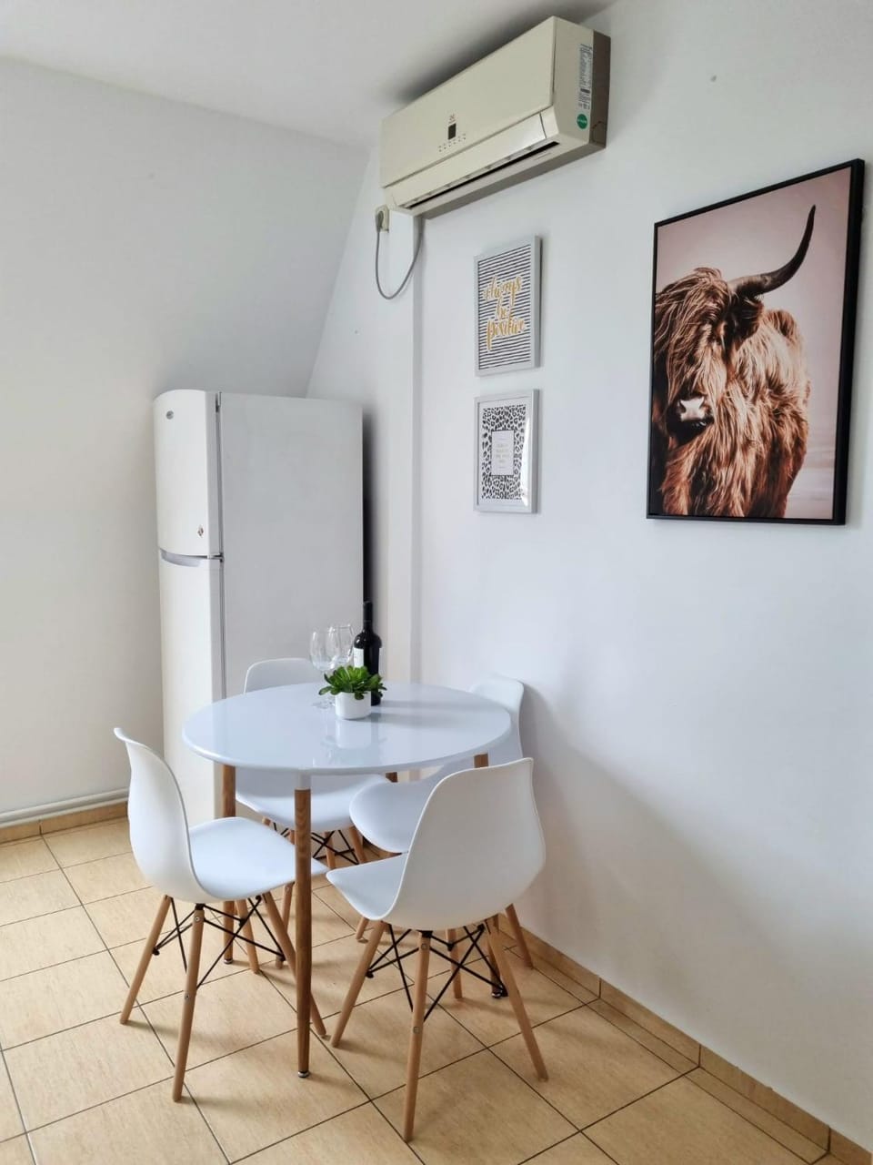 Dining area, air conditioner