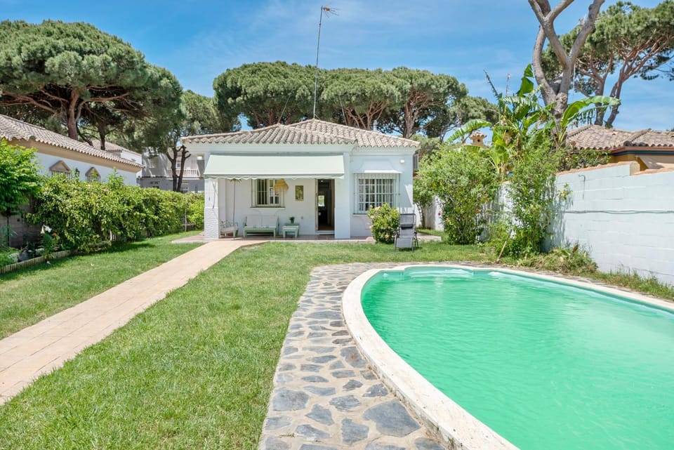 Property building, Living room, Swimming pool