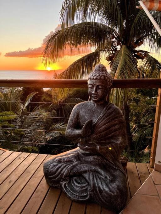 Patio, Natural landscape, Sea view, Sunset