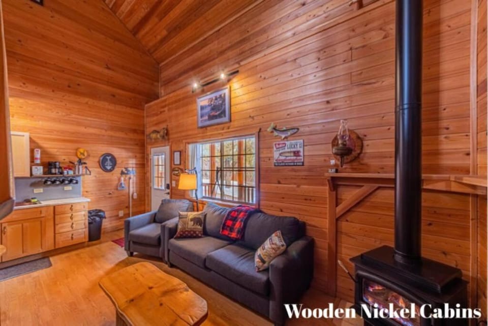 Kitchen or kitchenette, Living room, Seating area