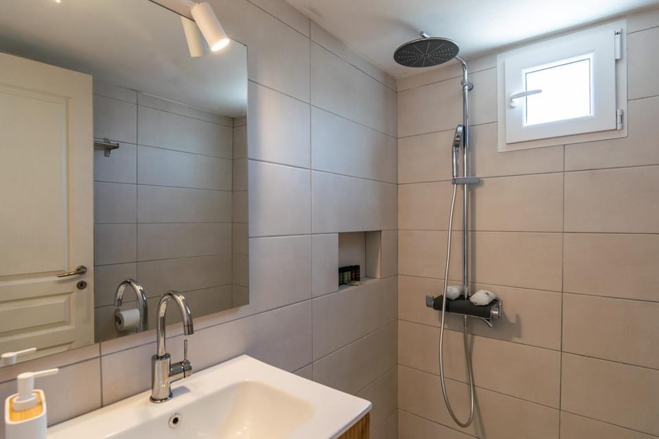 Shower, Toilet, hair dryier, towels