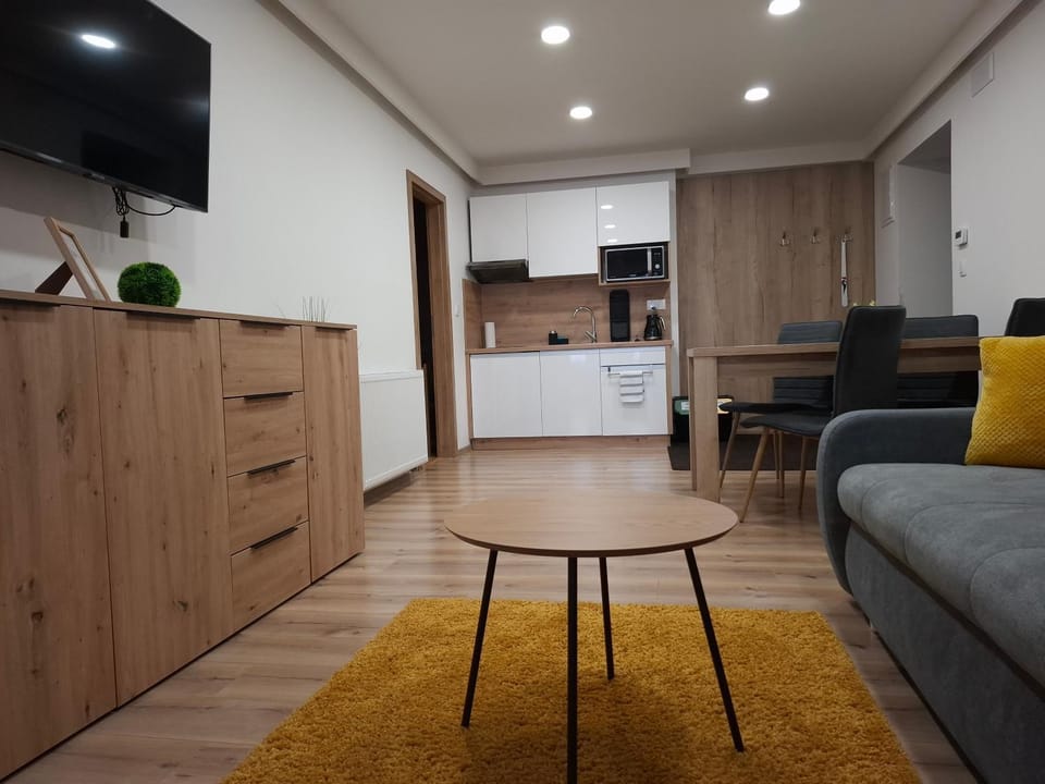 Kitchen or kitchenette, Living room, Dining area