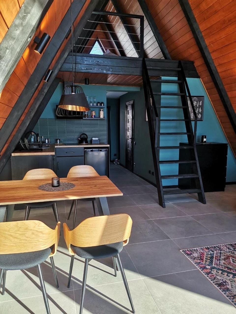 Living room, kitchen