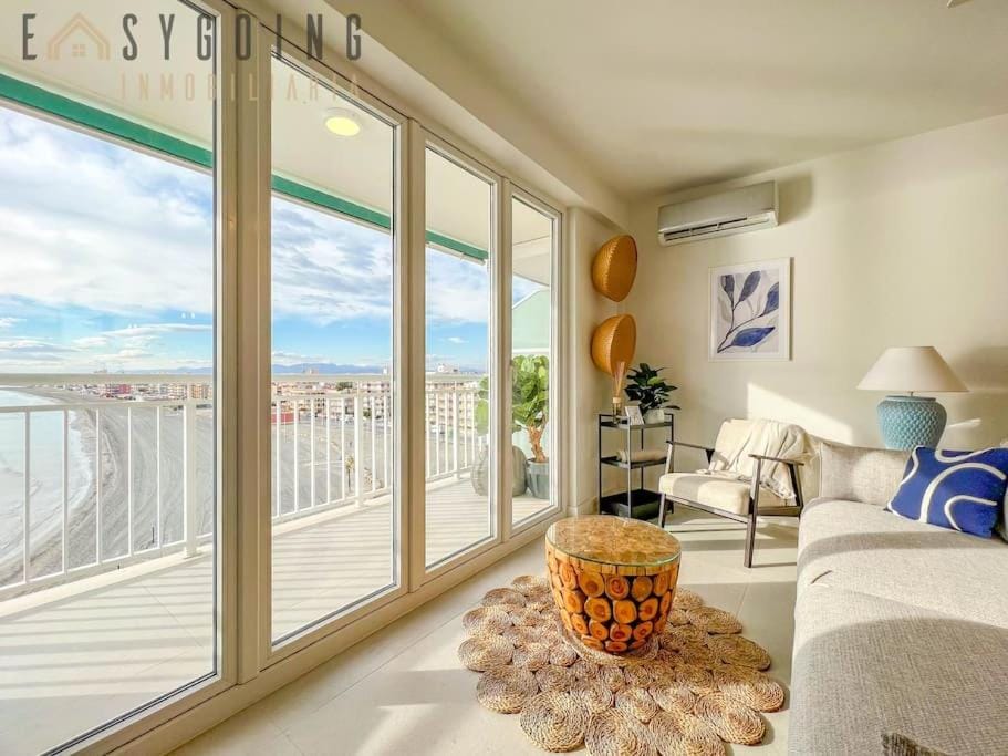 View (from property/room), Living room, Sea view, air conditioner