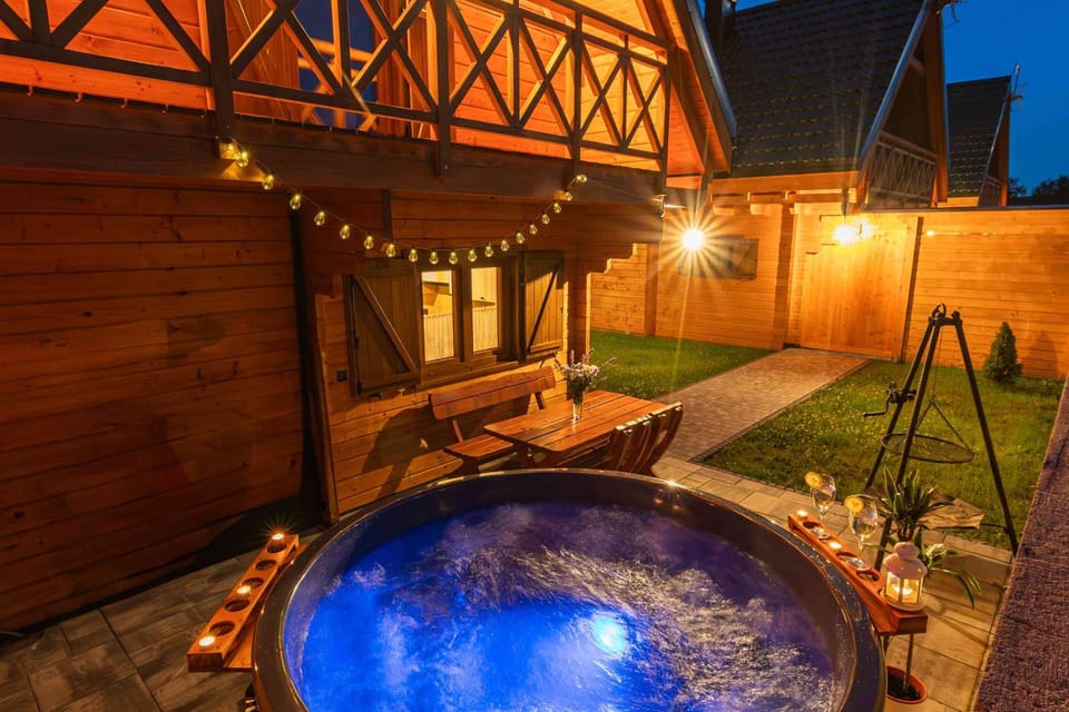 Night, Garden, Hot Tub