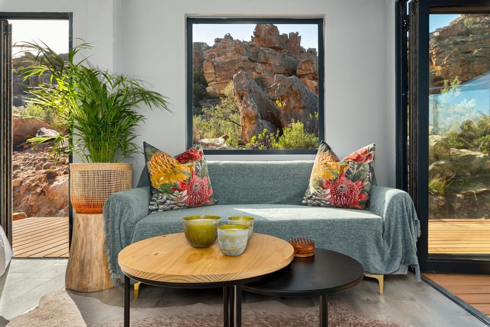 Natural landscape, Living room, Seating area, Mountain view