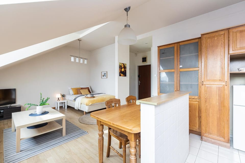 Bed, Kitchen or kitchenette, Living room, Seating area, wardrobe