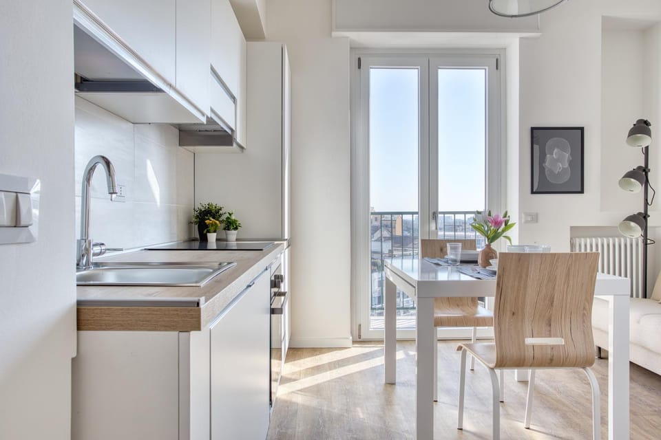 Kitchen or kitchenette, Living room, Dining area