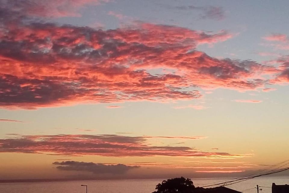 Natural landscape, Sea view, Sunset