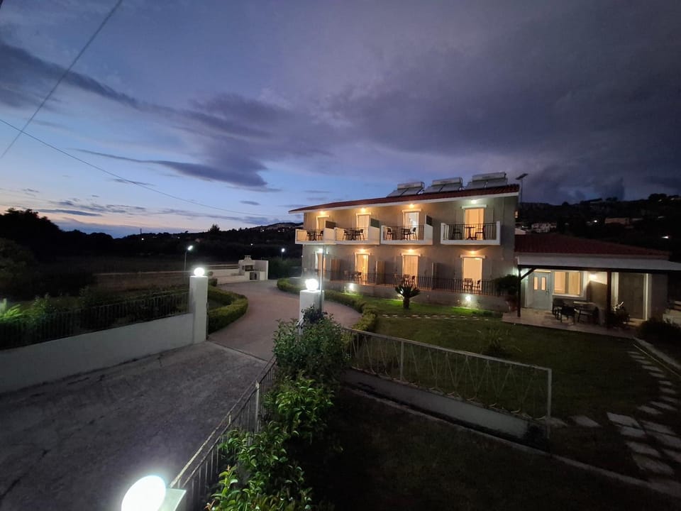 Property building, Night, Garden view