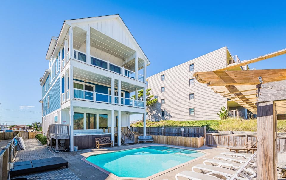 Good Karma Retreat - Nags Head MP 15.5, Oceanfront, Elevator, Pool, Hot Tub, Pets OK, Flex Stays House in Nags Head