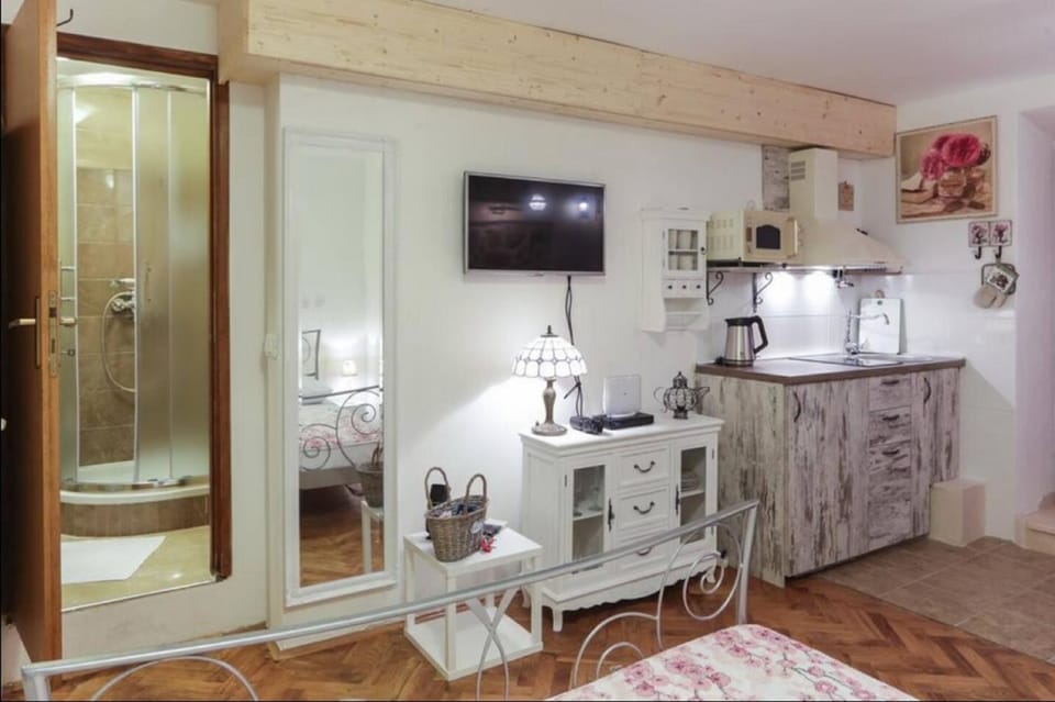 Bed, TV and multimedia, Kitchen or kitchenette, minibar