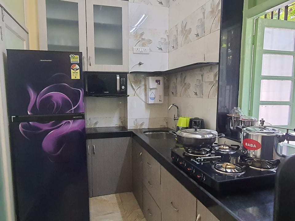 Kitchen or kitchenette, minibar, stove, toaster
